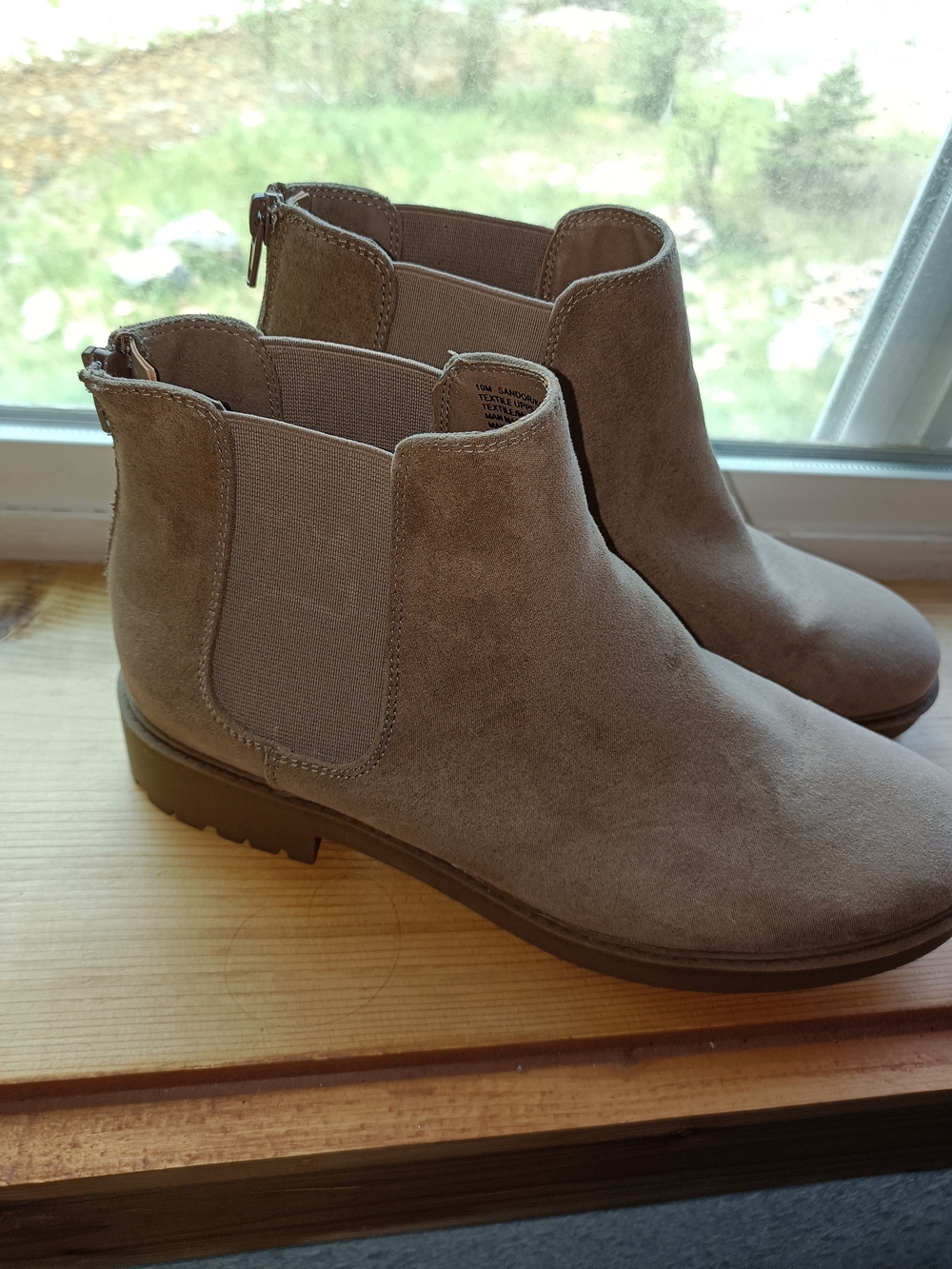 Kensie Taupe Suede Chelsea Ankle Boots - Picture 2 of 5